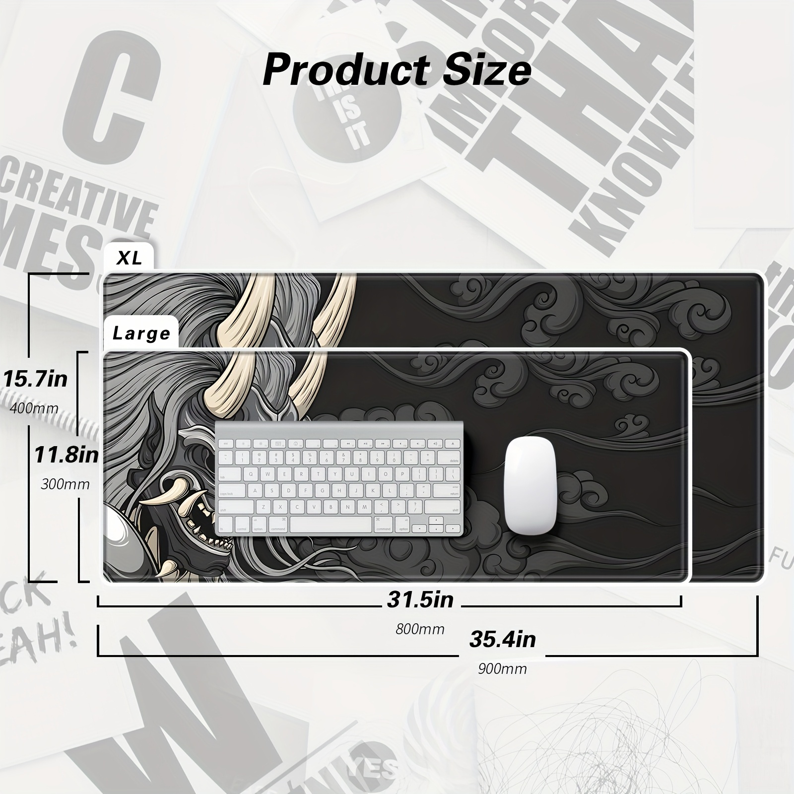     deskmat   mousepad compatible for pc gaming large extended non slip washable   themed desk computer mousepad for workstation gaming setup Product details 1