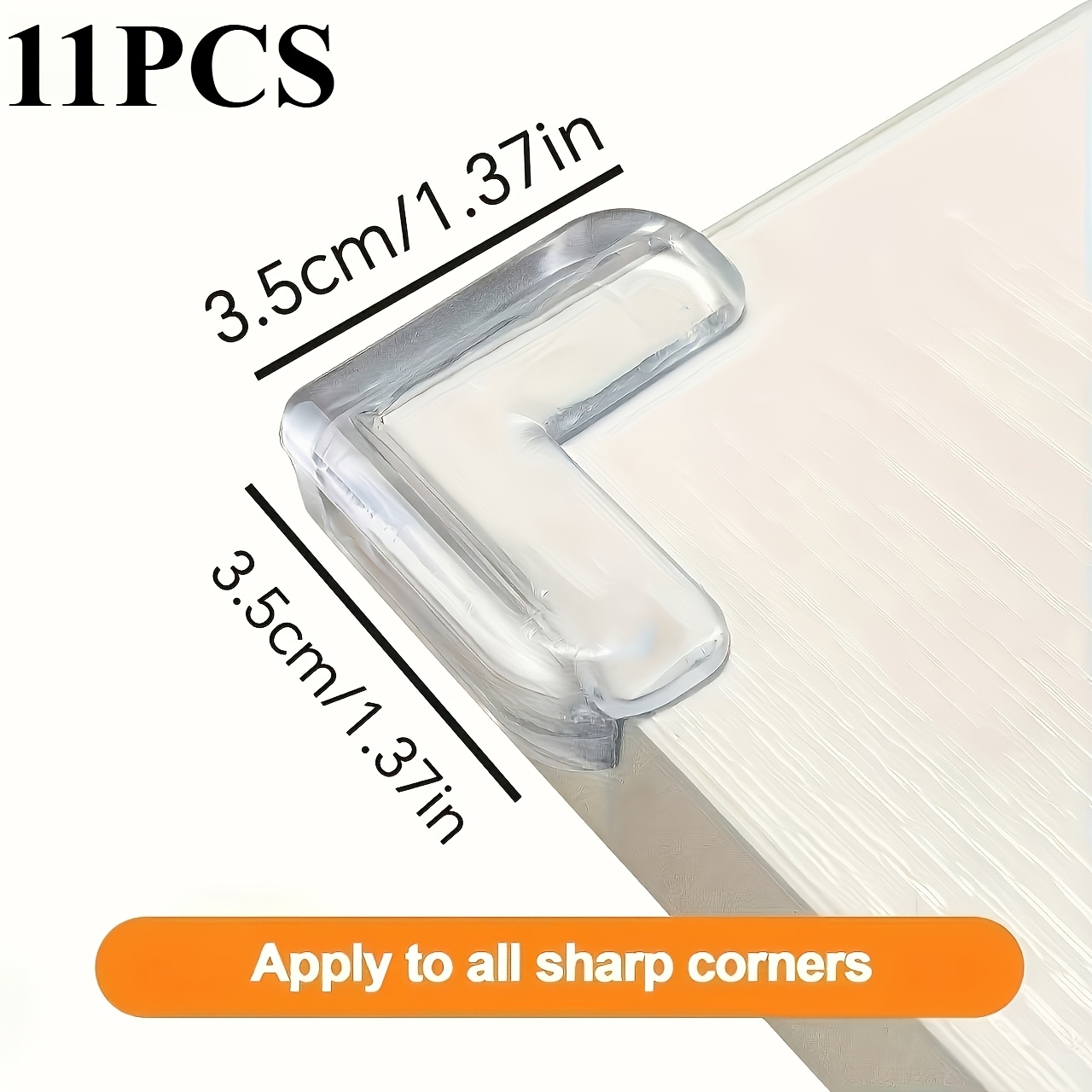 TEMU 11pcs Transparent Anti-collision Corner Set, Suitable For Power Sockets And Safety Protection Devices Of Furniture Table Corners, Anti-collision