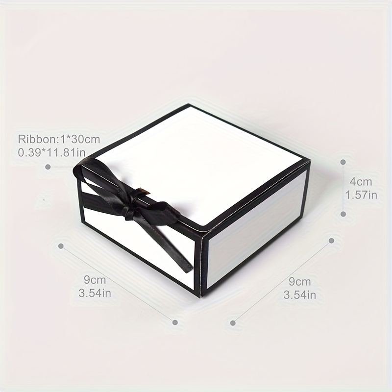 TEMU 50 Cajas de Regalo Plegables y - Cajas de Cartón Cuadradas con Tapas Negras Abatibles, Ideales para , , Inauguraciones, Ceremonias de Mayoría de