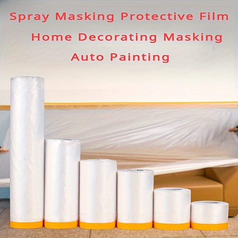 

Masking Film And Paper Protective Film Paint Self-adhesive Masking Paper Decoration Car Spray Paint Protective Film Paper Furniture Dustproof Film Masking Paper Film For Workshop