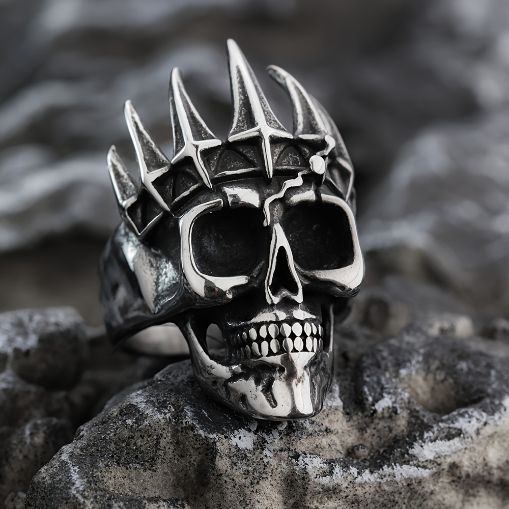 mens gothic skull motorcycle ring 316l - Temu United Arab Emirates
