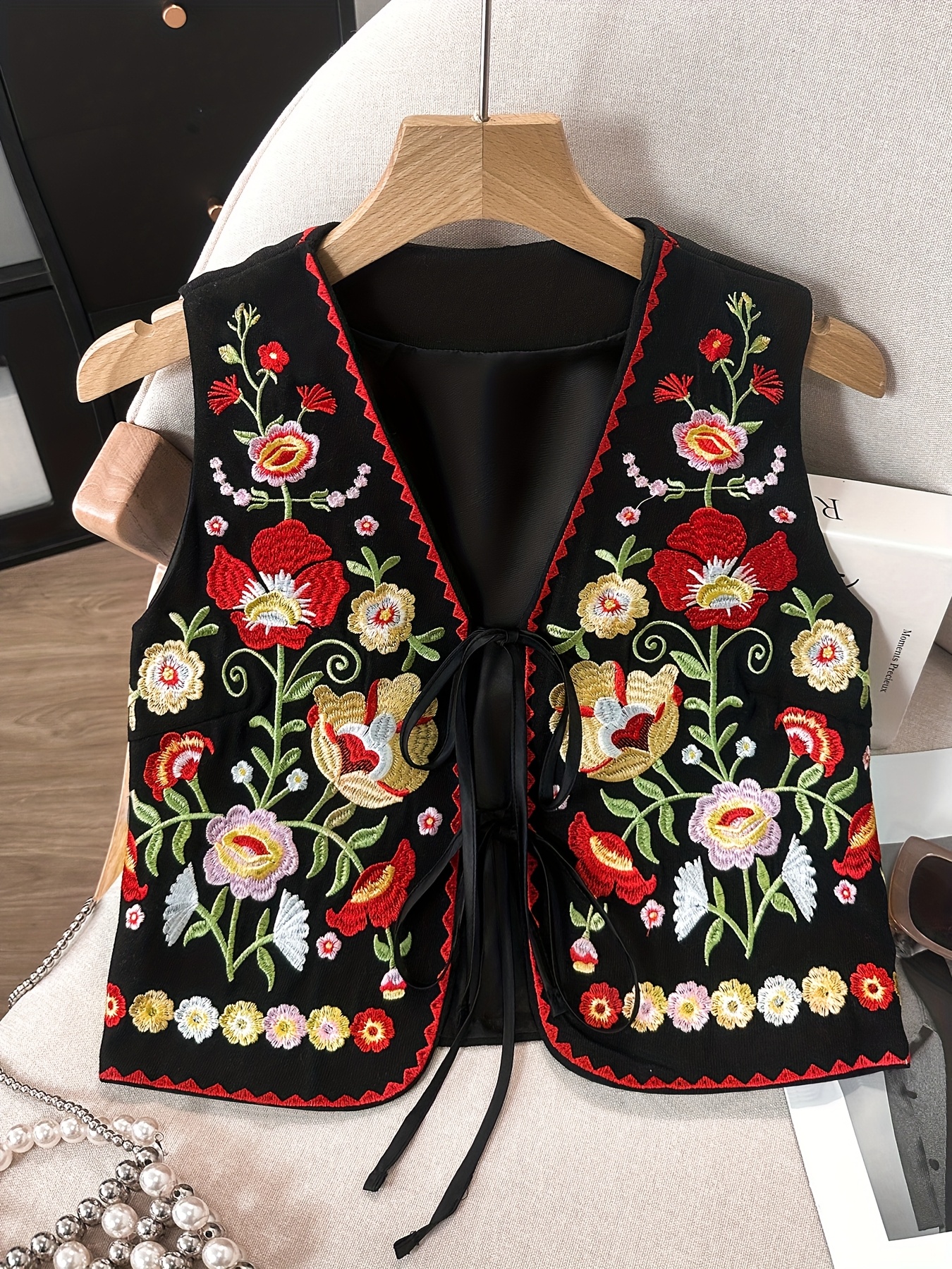 トップス NOMA t.d. Parm Tree Hand Embroidery Vest NOMA t.d. Parm Tree Hand Embroidery Vest