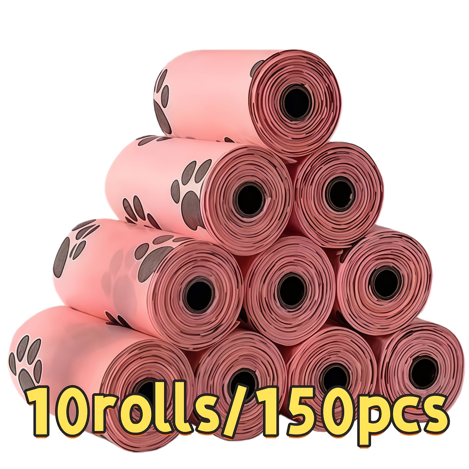 10 rolls 150pcs extra thick polyethylene dog waste bags leak proof pet   trash bags heavy duty pet waste bags