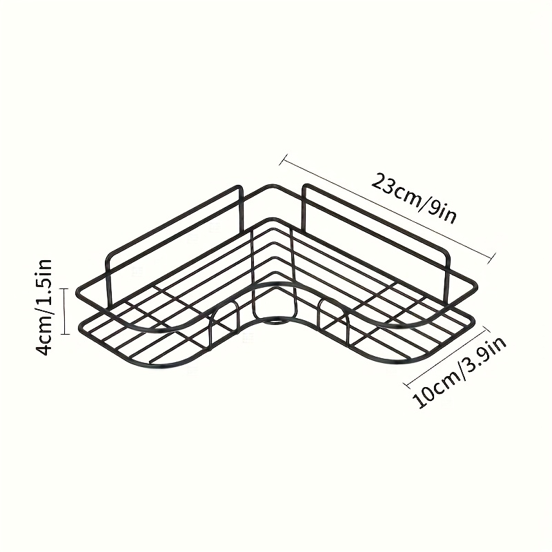 TEMU Shower Shelf â Rustproof Wall-mounted Bathroom Organizer With Double Design For Shampoo, Conditioner & Cosmetic Storage, Modern Shower Caddy,