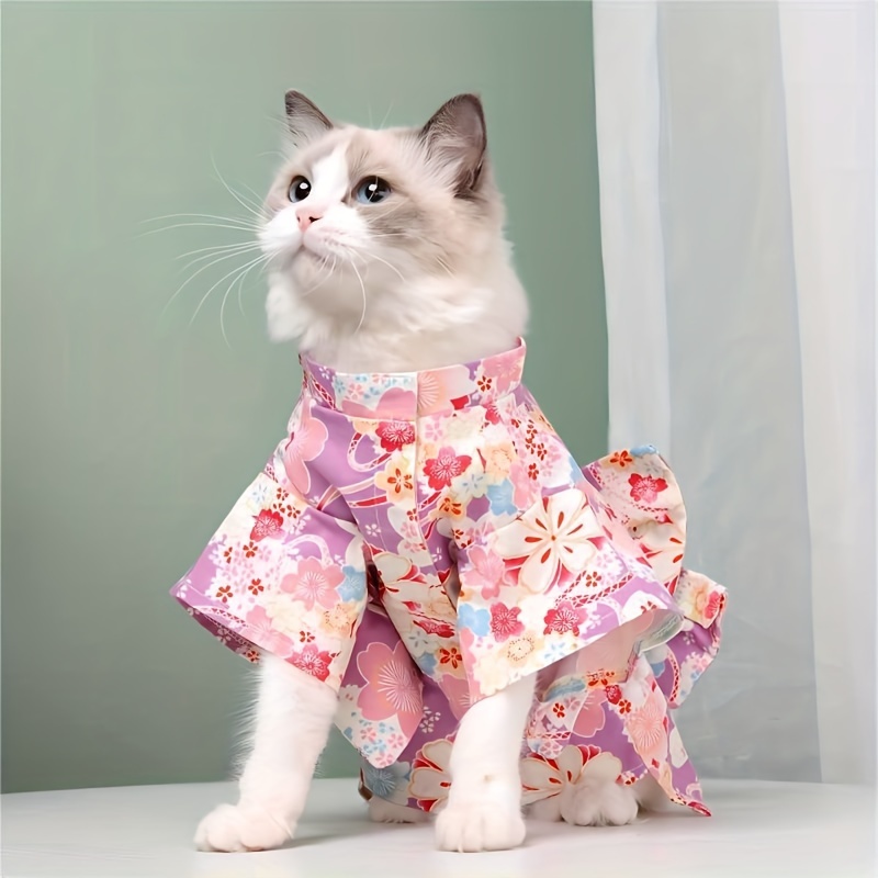 

Kimono For Cats In , Puppy Kimono, Warm Hanfu Dress For Autumn And Winter, Pet Apparel