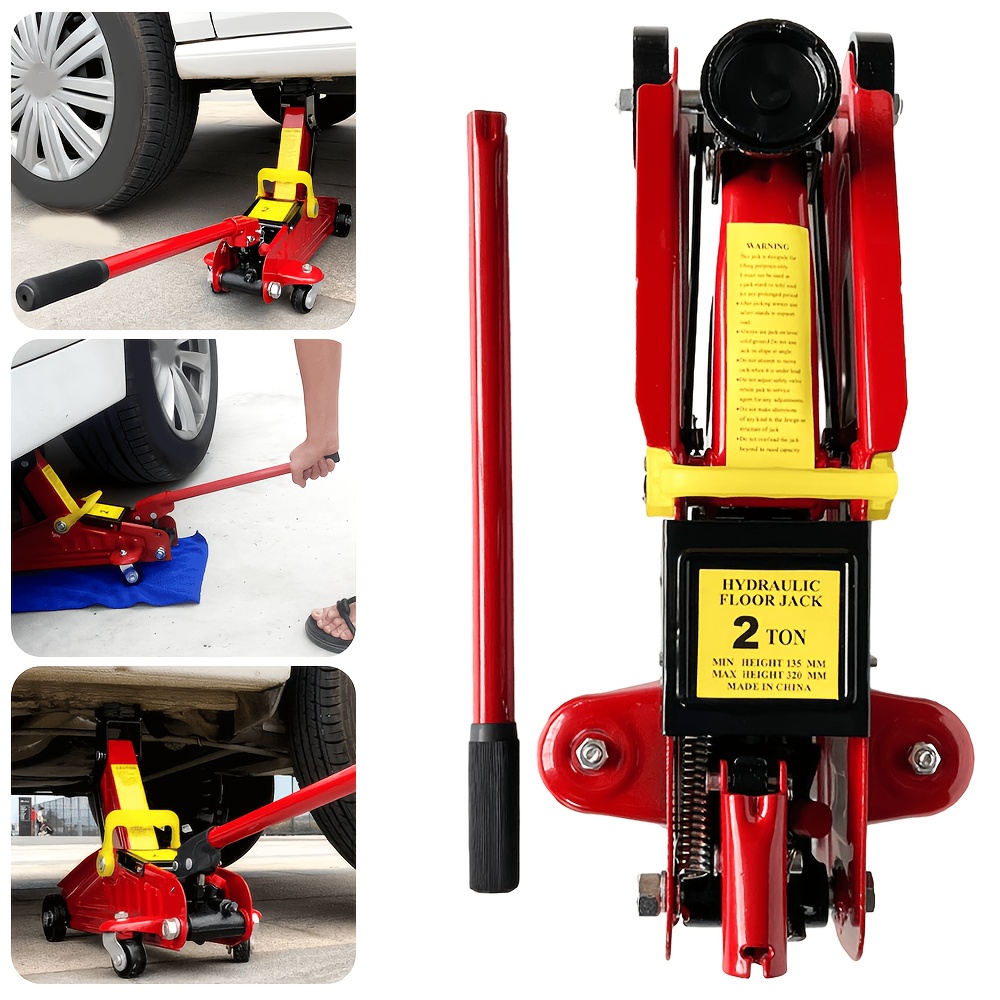 TEMU Professional Hydraulic Car Jack, 2 , Car Lifting Table - Lifting Height 135-320mm, Ergonomic Handle, Suitable For And Suvs, , Ideal For Vehicle