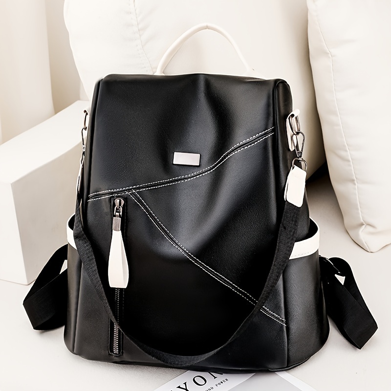 Chic leather backpack on sale