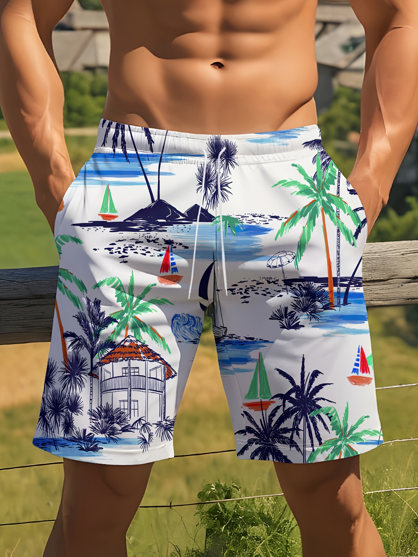Natación Short Corto Para Playa Hombre Ropa Para Playa Hombre