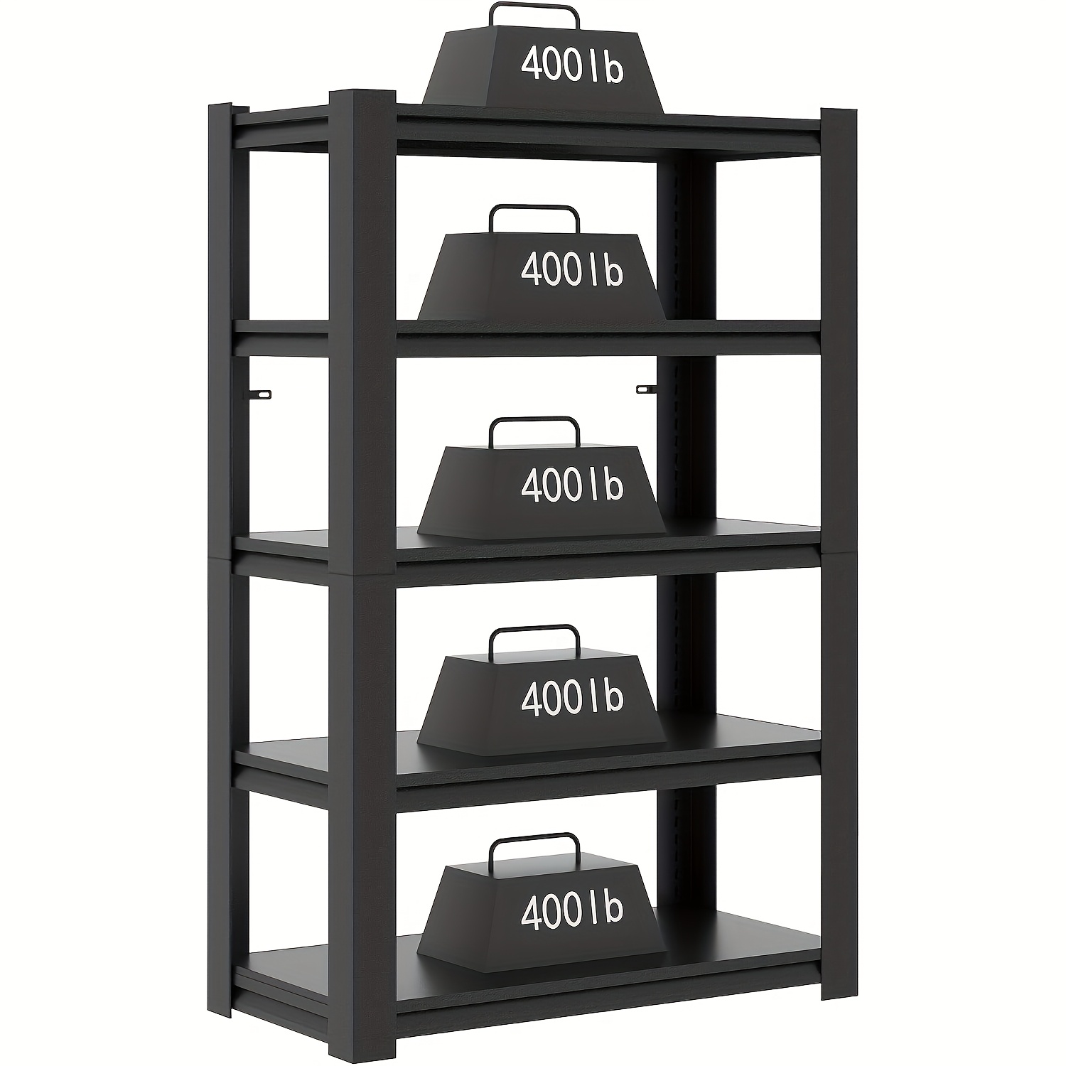 

Heavy-duty 5-tier Adjustable Metal Garage Shelving - 3000lbs Capacity, 72"h .2"w .6"d