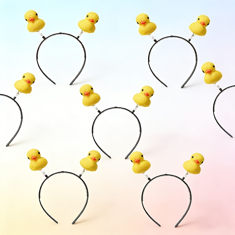 10pcs adorable yellow duck headbands featherless plastic soft texture unisex design   parties everyday wear and holiday gifts ideal for easter new year and festive occasions