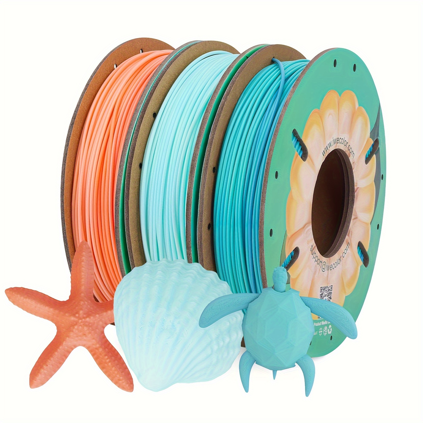 

Premium 3d Printer Filament Bundle - Gradient Pla Aesthetic Filament Prints With Soft Gradient -, Flawless 3d Printing 1.75mm Diameter 250g/0.55lbs*3spools