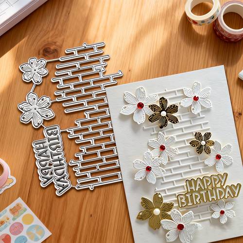 creative grid and floral metal cutting molds notebook knife mold materials diy cut books embossed cutting knife molds metal molds for handicrafts die cut envelopes for making cards album cards embossed paper handicrafts album stamps cards