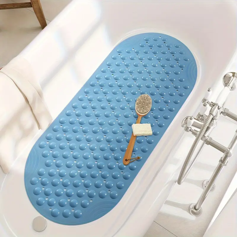 premium pvc non slip bathtub mat with massage design washable 15 7 x 34 6 suction cups for secure placement christmas halloween gift decoration Product details 3