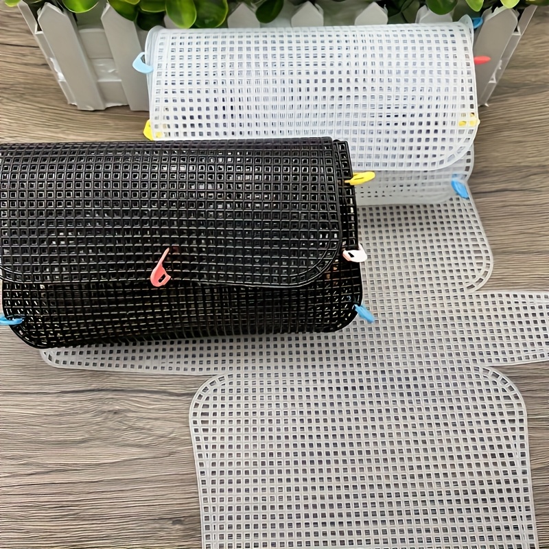 5pcs 10pcs plastic grid canvas suitable making bags wallets Temu