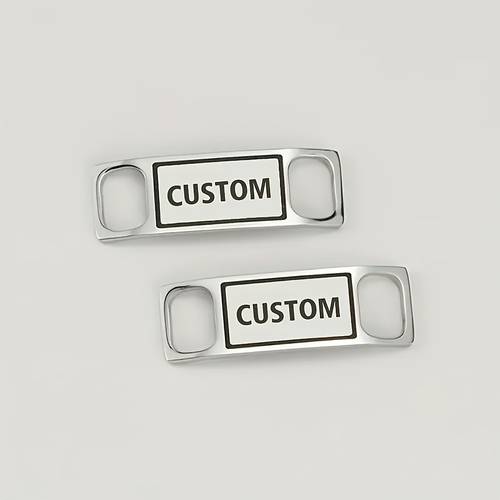 personalized name shoe shoelace decoration charm custom name initials name jewelry stainless steel ornament shoelace charm nameplate initial charm suitable for sneaker additions mens and