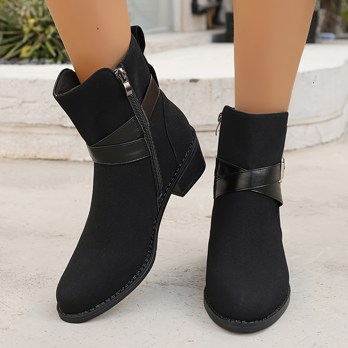 

's Mid Ankle Boots - Pointed Toe Zippered Booties, , , & , For , - All Footwear