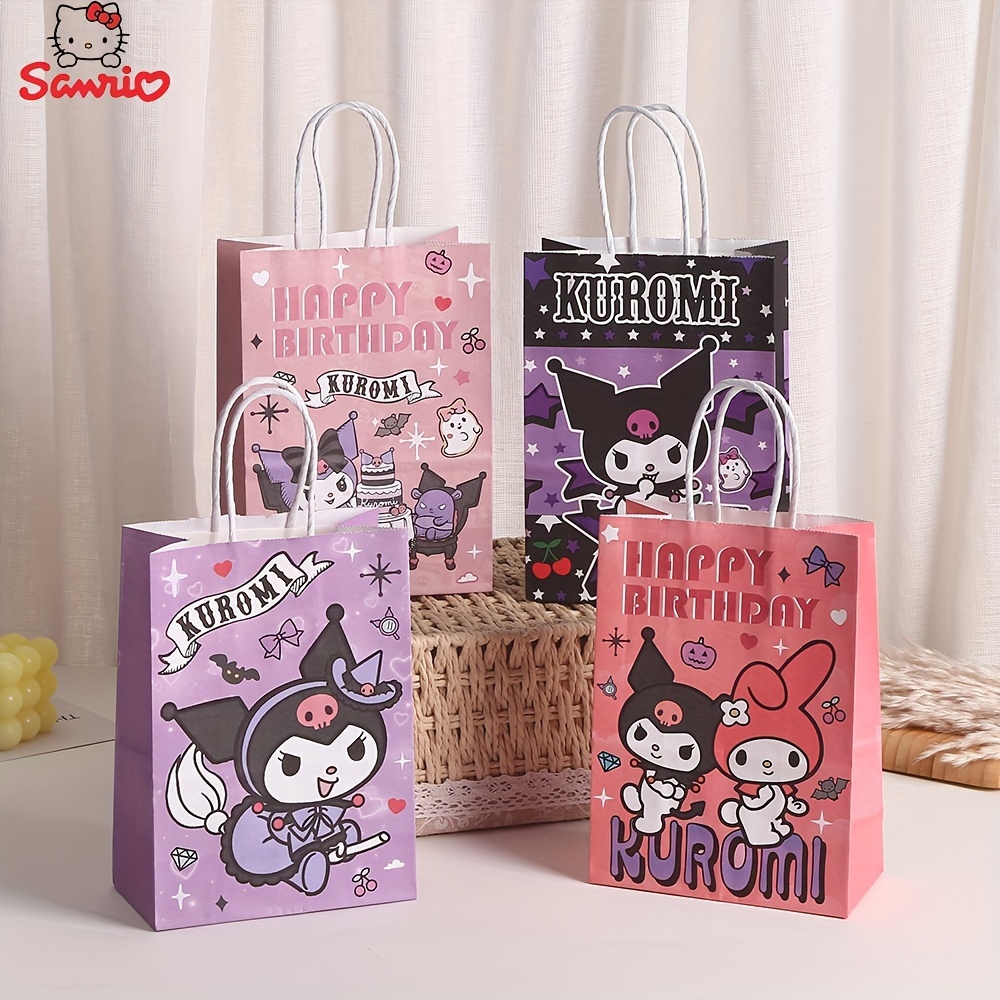 

10-pack Kuromi Cute Cartoon Birthday Party Favor Gift Bags, Academic Style Material With Sturdy Handles