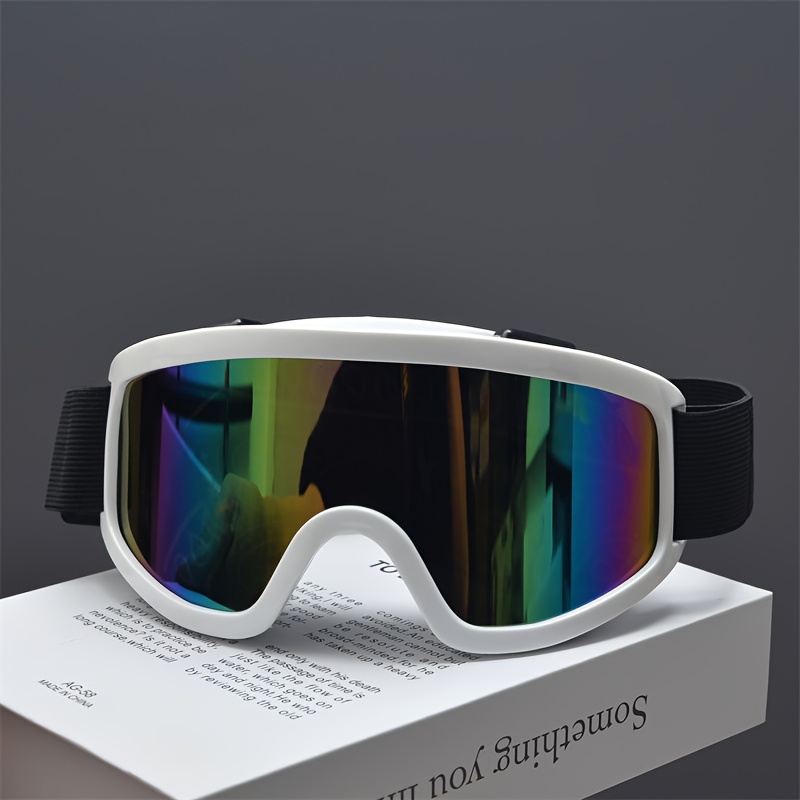 

Premium Ski Goggles For Adults - Large Frame, Windproof & Sports Eyewear With Mirror Lens For Snowboarding And Outdoor Activities