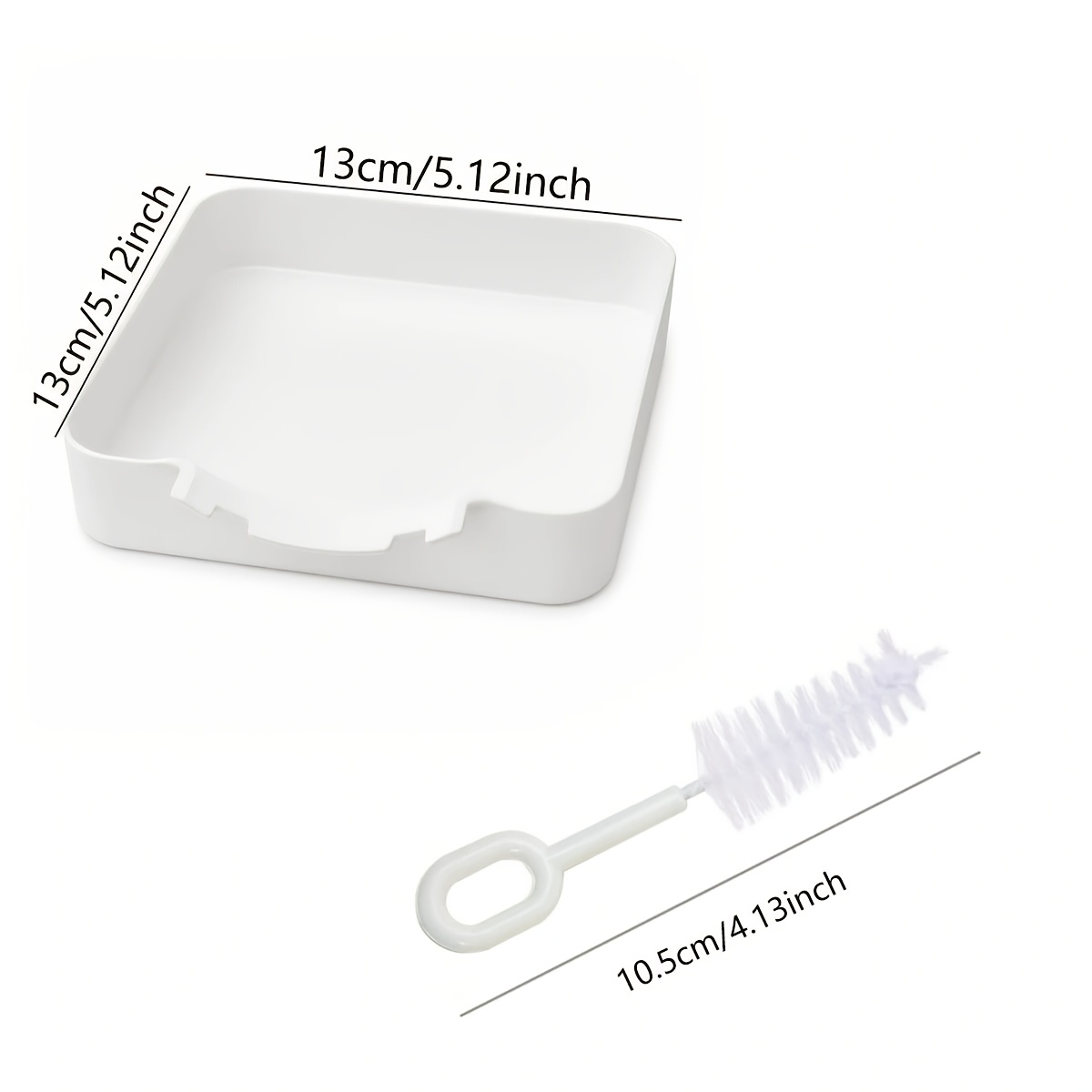 TEMU Washing Machine Drain Tray With Cleaning Brush, Anti-overflow Water Collection Tray, Leak-proof Drip Plate, Spill-resistant Laundry Room Floor