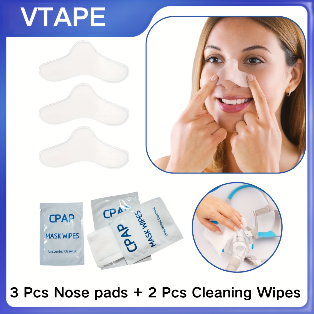 

3pcs Gel Cpap Nose Pads - Hypoallergenic, For Most Masks - Essential Supplies For Devices