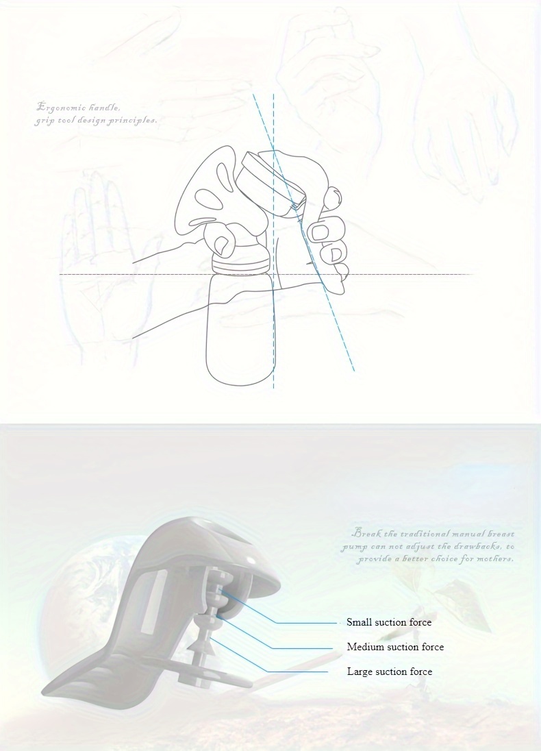   portable manual   high suction chemical free   for postpartum moms milking machine details 4