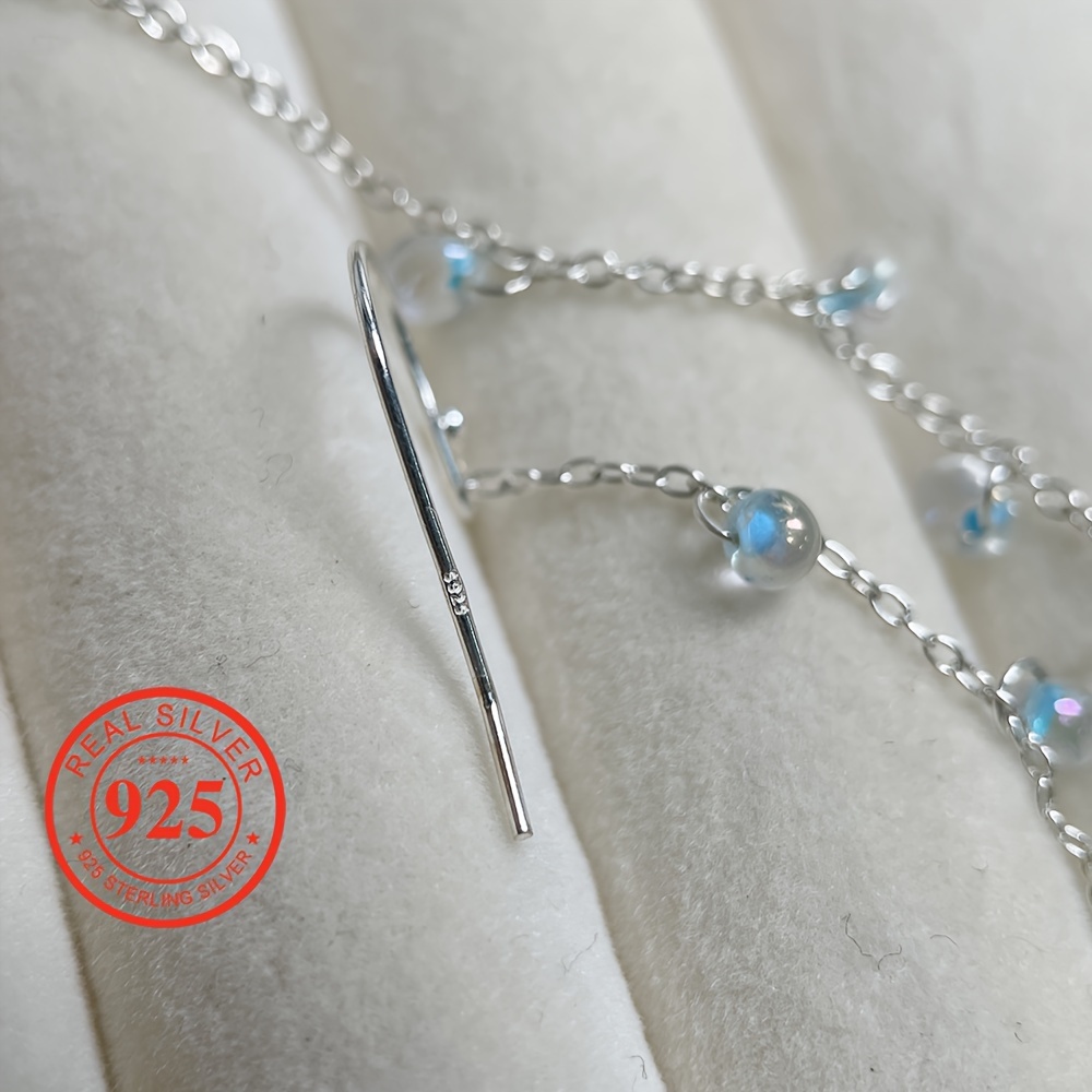 925 Silver Tassel Earrings with Resin Dangles - Nautical Style