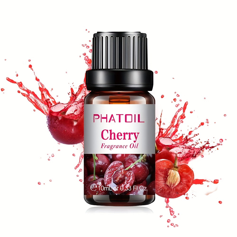 TEMU 10ml Cherry Oils For Diffusers, Humidifiers, Candle Making & Scented Sachet Bag, Premium Fragrance Oil