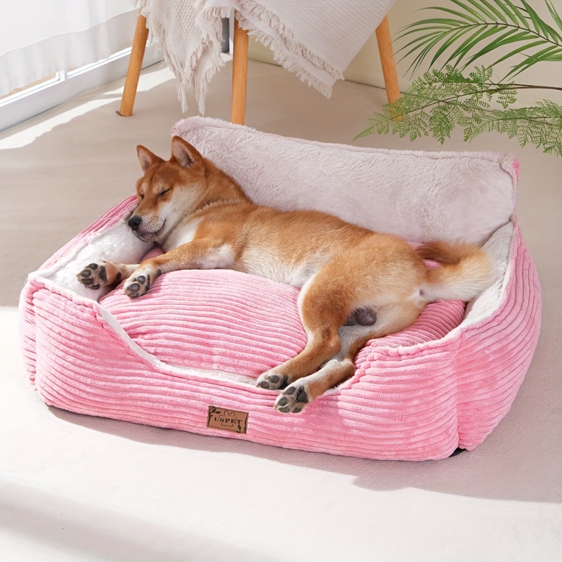 1pc detachable and washable corduroy back dog nest warm cat nest mat sleeping warm furry nest winter   Product details 4