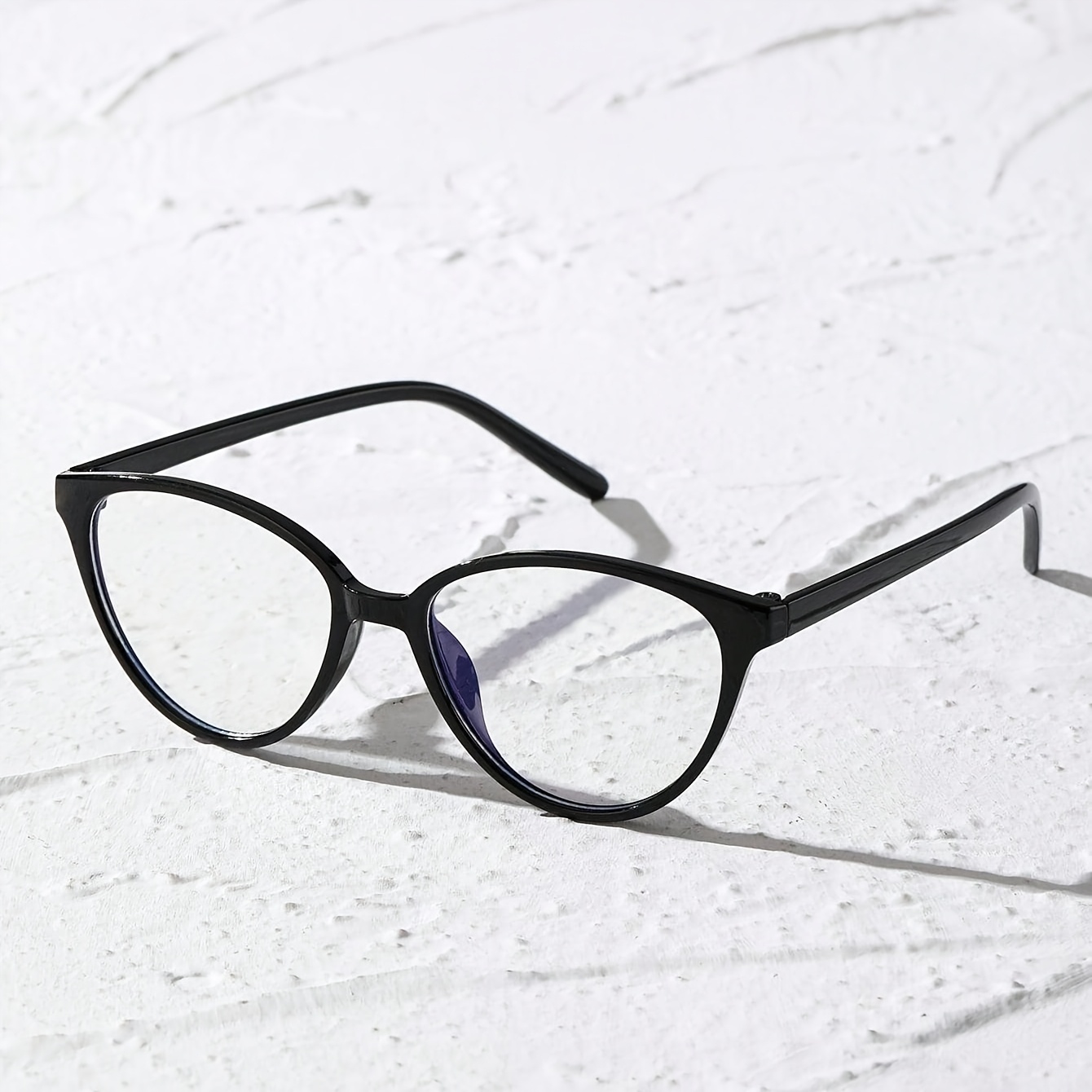 1pc womens geometric frame classic plastic glasses reading office back to school eye protection accessory
