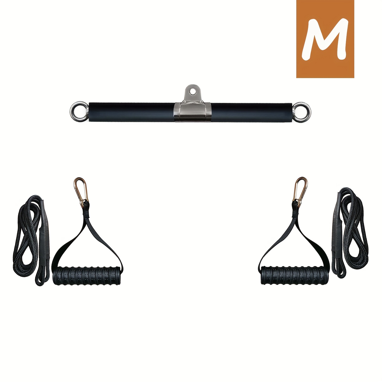 TEMU Lat Pulldown Bar, Non-detachable Lat Pull Down Bar Cable Attachments For Gym, Lat Pulldown Attachments, Straight Bar, Bar For Weightlifting Workout, Gym Additions, Gym Handles