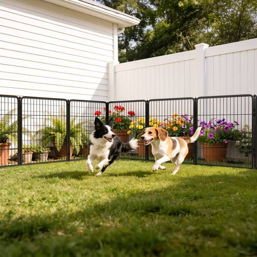 fxw 8 16 48 panels dog playpen outdoor indoor for large medium small dogs heavy duty fence with 32 40 inch height silvery portable exercise pen for yard garden rv camping christmas gift for dogs