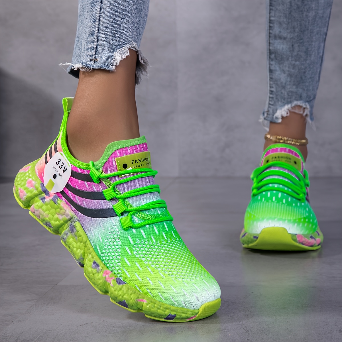 TEMU Affordable Women's Casual Sneakers, Comfortable And Breathable Low-top Running , High-quality Women's Footwear With A Stylish Design, Suitable
