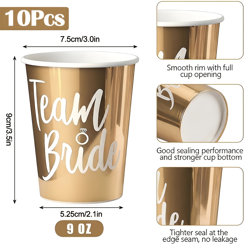 10/20/40/60pcs 9oz Bachelor Party - Bridesmaid Cups Wedding Party Decorations - Disposable Paper Cups For The Bachelor Party Favors For Bridesmaid Gifts Wedding Decorations