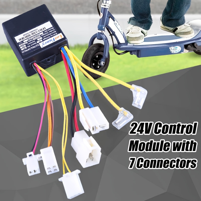 

24v Control Module, 7 Connectors, 4-wire Throttle, Fits For (v10+), E125 (v10+), (all Version), (all Version), Trikke E2 (all Version), Model: Zk2400-dp-ld (zk2400-dp-fs)