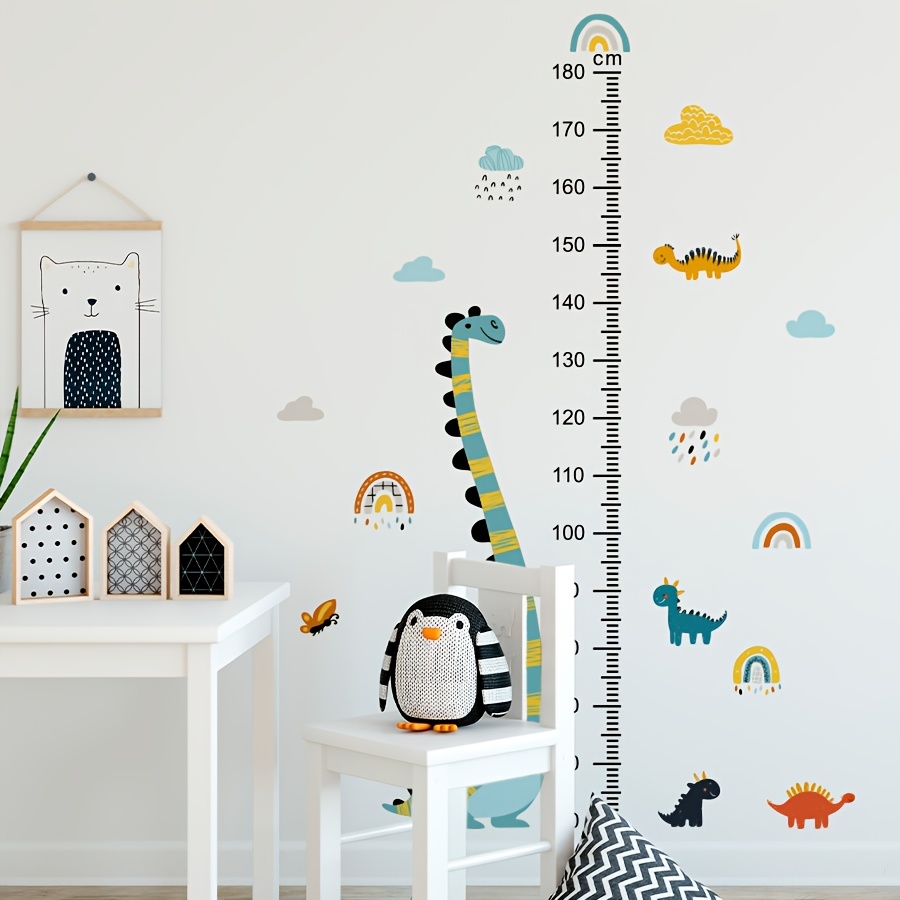 2pcs Cartoon Dinosaur Height Chart Wall Sticker for Kids