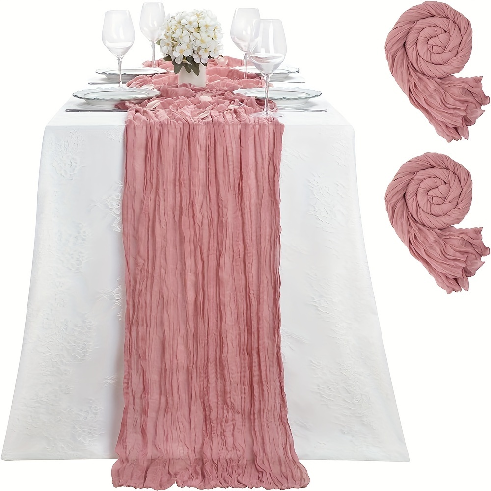 

10pcs, 36x120inches Table Cheesecloth Table Table For Bridal Decorations