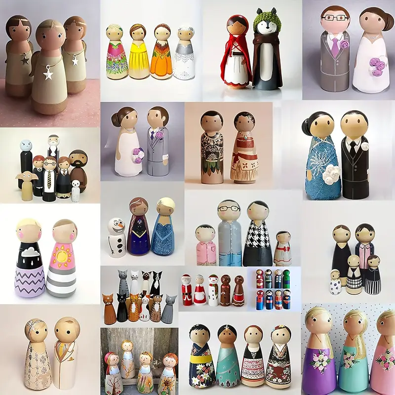 Garosa 20PCS Unfinished Wooden Peg Dolls Bodies Wood Shapes Figures Mushroom Head For Diy Decoration Arts And Crafts Birch And Maple Wood Turnings Garosa 20PCS Unfinished Wooden Peg Dolls Bodies Wood Shapes Figures Mushroom Head For Diy Decoration Arts And Crafts Birch And Maple Wood Turnings