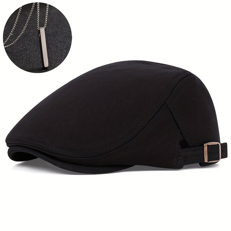 E-shop 2 Stück: Eine Mütze + Eine Halskette Herren Newsboy Cap, Ivy Cap, Gatsby Newsboy Cap, Fahrermütze, Irish Taxi Cap, Jagdmütze, Wintermütze