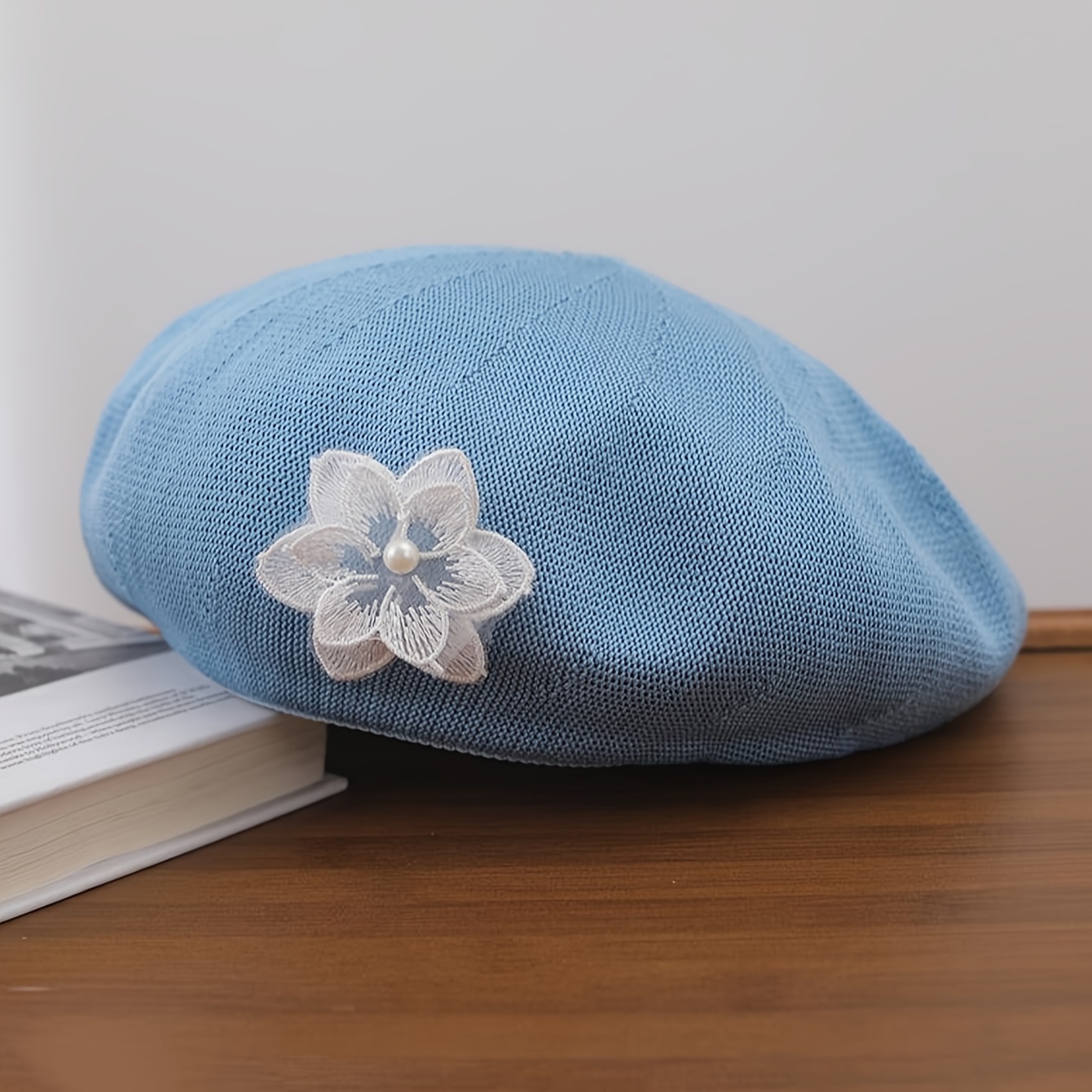 women' hat white floral Temu Canada