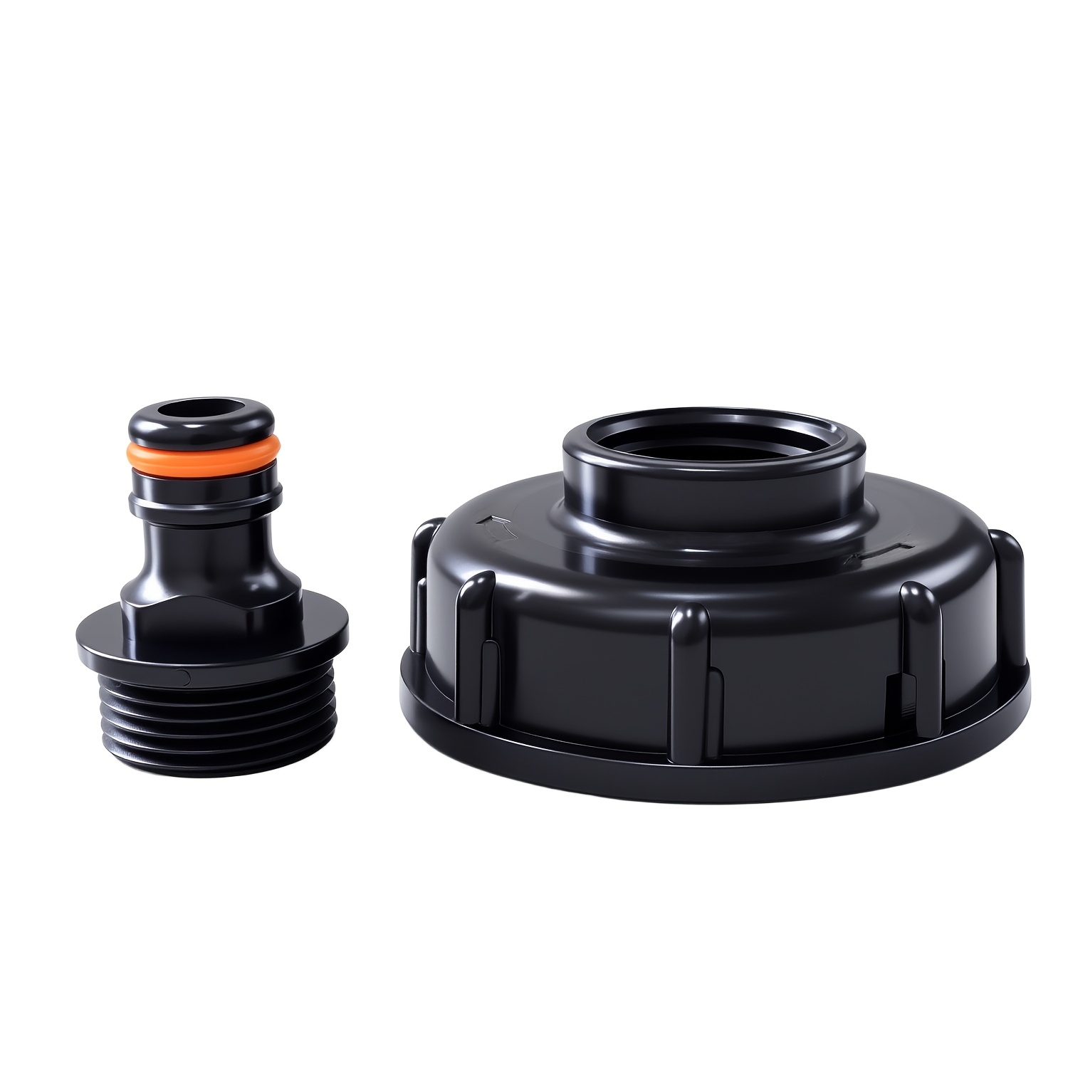 Image of 2pcs Ibc Tank Adapter-s60x6 Coarse Thread,water Tank Adapter Kit,quick Connect Garden Irrigation Pipe Fittings,for Outlet Valve, Outdoor Rainwater Collection Fittings