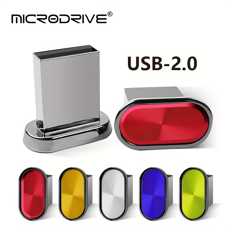 

Microdrive Usb 2.0 Flash Drives - High- Pen Drive With Portable Button Design, Multi-capacity 8gb/16gb/32gb/64gb/128gb, Full Compatibility With Pc, Laptop, Tv - Storage Device