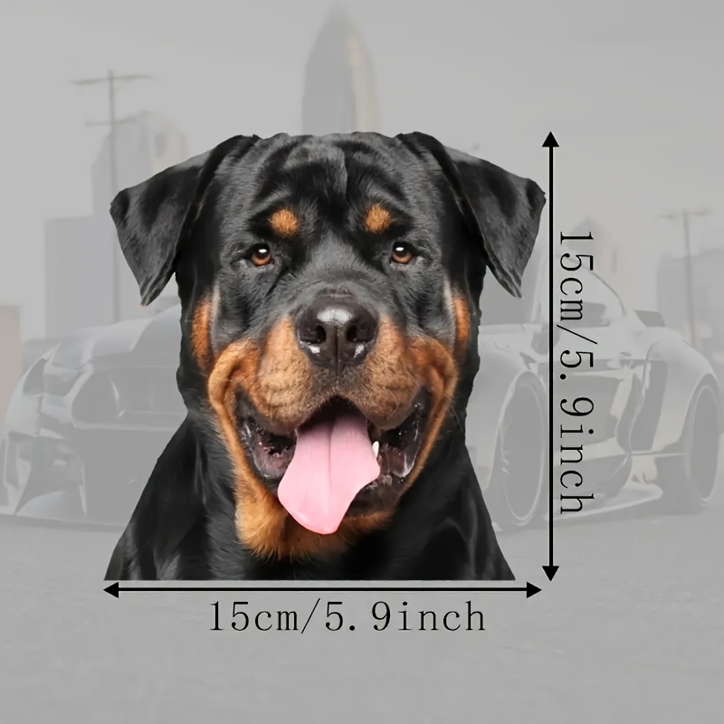 Rottweiler Car Window Decal - -resistant, Self-adhesive Vinyl Sticker, Motorcycle Accessory With Animal Print For Glass/metal/plastic Surfaces