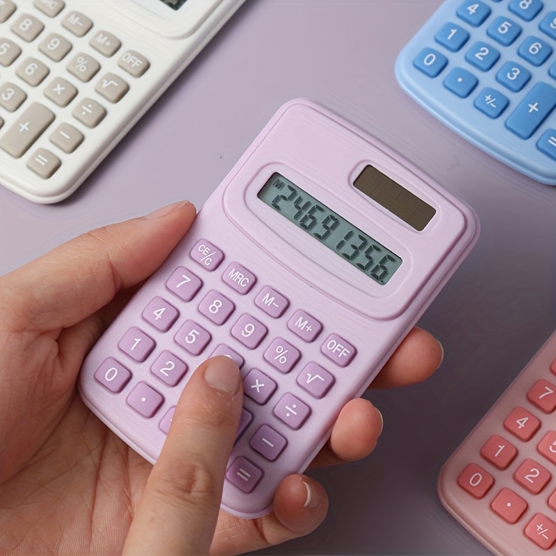 1pc Tips Calculator Cute Cartoon Pocket Portable Calculator For School Office