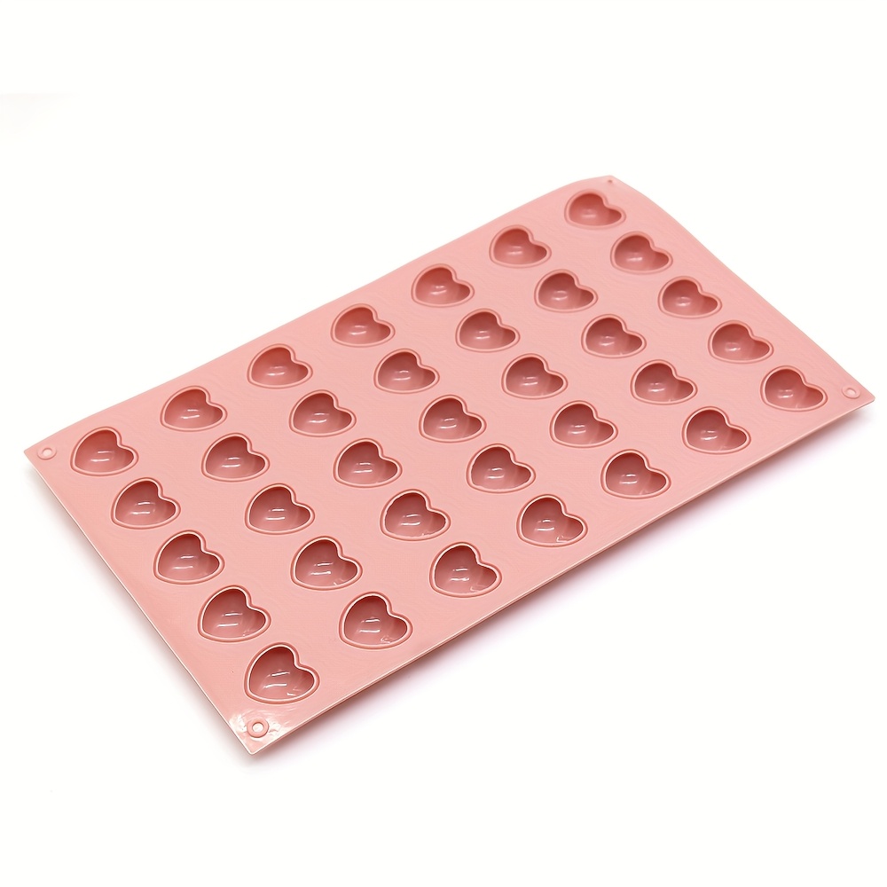 TEMU 1pc Mini Heart-shaped Silicone Mold For Gummies, Chocolates, Pudding, Mousse, Cake Decorating - Thickened Baking Tool, Ideal For Valentine's Day