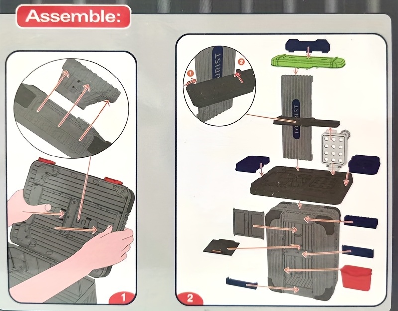 1 Set of Boys' Tool Travel Case Toy Kit, 2 Modes; Simulated Repair Workbench with Storage Function; Birthday Party Gift; Perfect for Winter, New Year & Christmas, Educational Play Set, Interactive Play Kit, Childsafe Materials, Realistic Tool Design, Play Workbench, Holiday Shoppers, Young Mechanics