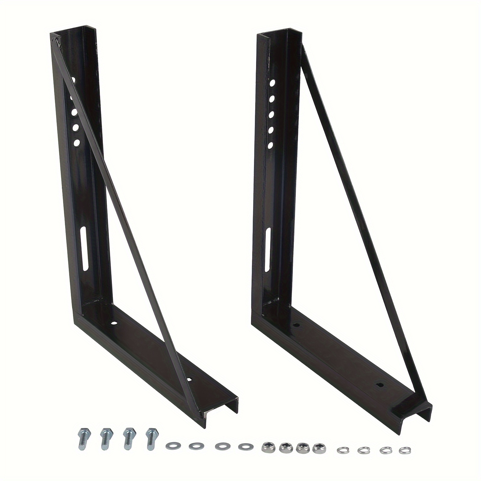 TEMU 18'x24' Bolted Steel Mounting Brackets For Trailer Tool Box, Set Of 2