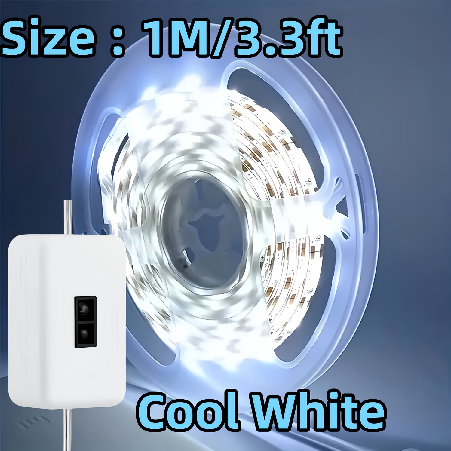 USB Şarj Edilebilir LED Şerit Işıklar - Ayarlanabilir, Kolay Kurulum, Hareket Sensörlü Kontrol, Sıcak & Soğuk Beyaz Ev Dekorasyonu için Ortam Aydınlatması