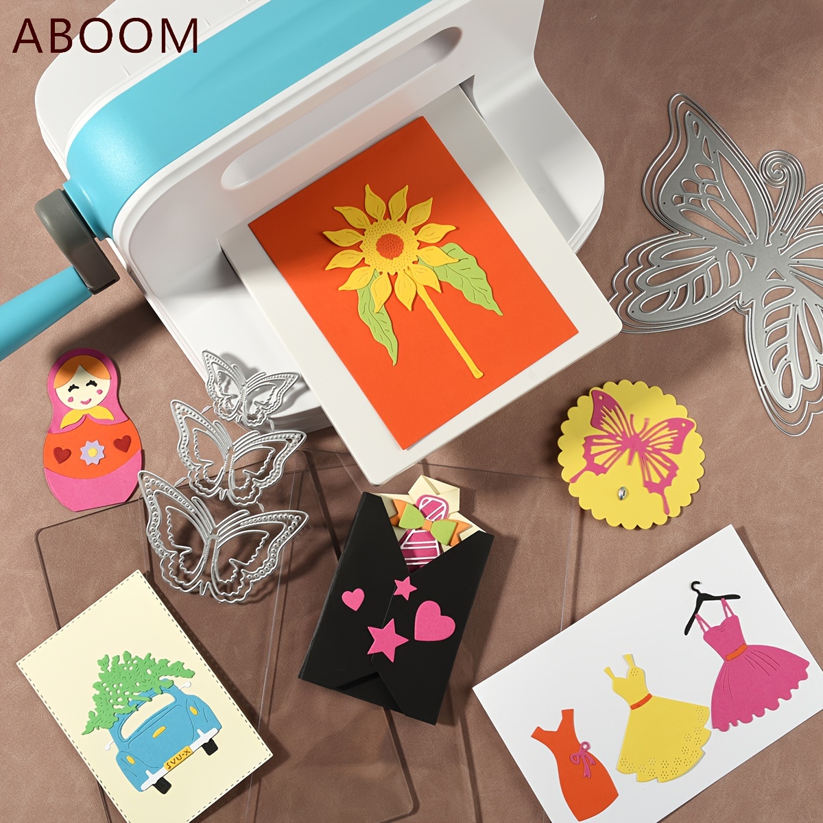 

Aboom Portable Die Cutting And Embossing - A5 Size - Scrapbooking Tool Set - For Diy , Greeting Cards, Stencils, & Sky