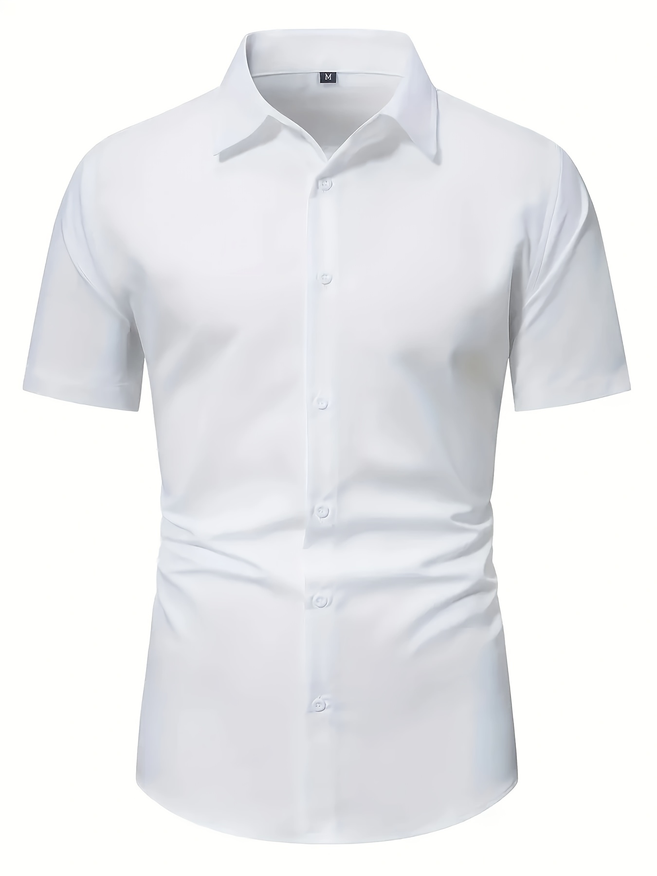 slim fit dress slacks Semi-Fitted short sleeves linen shirt main image 0