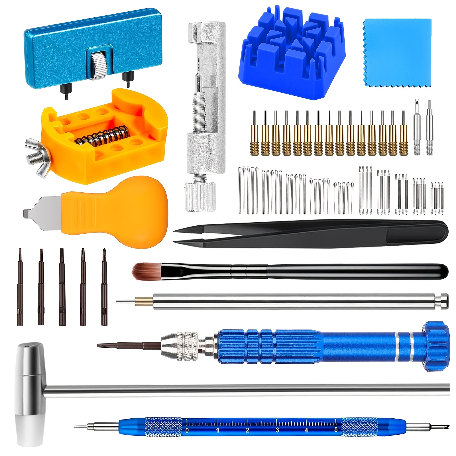 TEMU 74pcs Watch Repair Kit, Watch Band Strap Link Pins Remover Tool, Spring Bar Tool Set, Screwdriver For Watchmaker